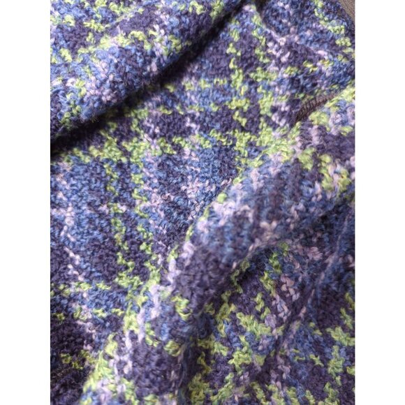 Boyne Valley Weavers Size S Womens Blue Green Plaid Zip Coat Jacket Ireland - Picture 5 of 11